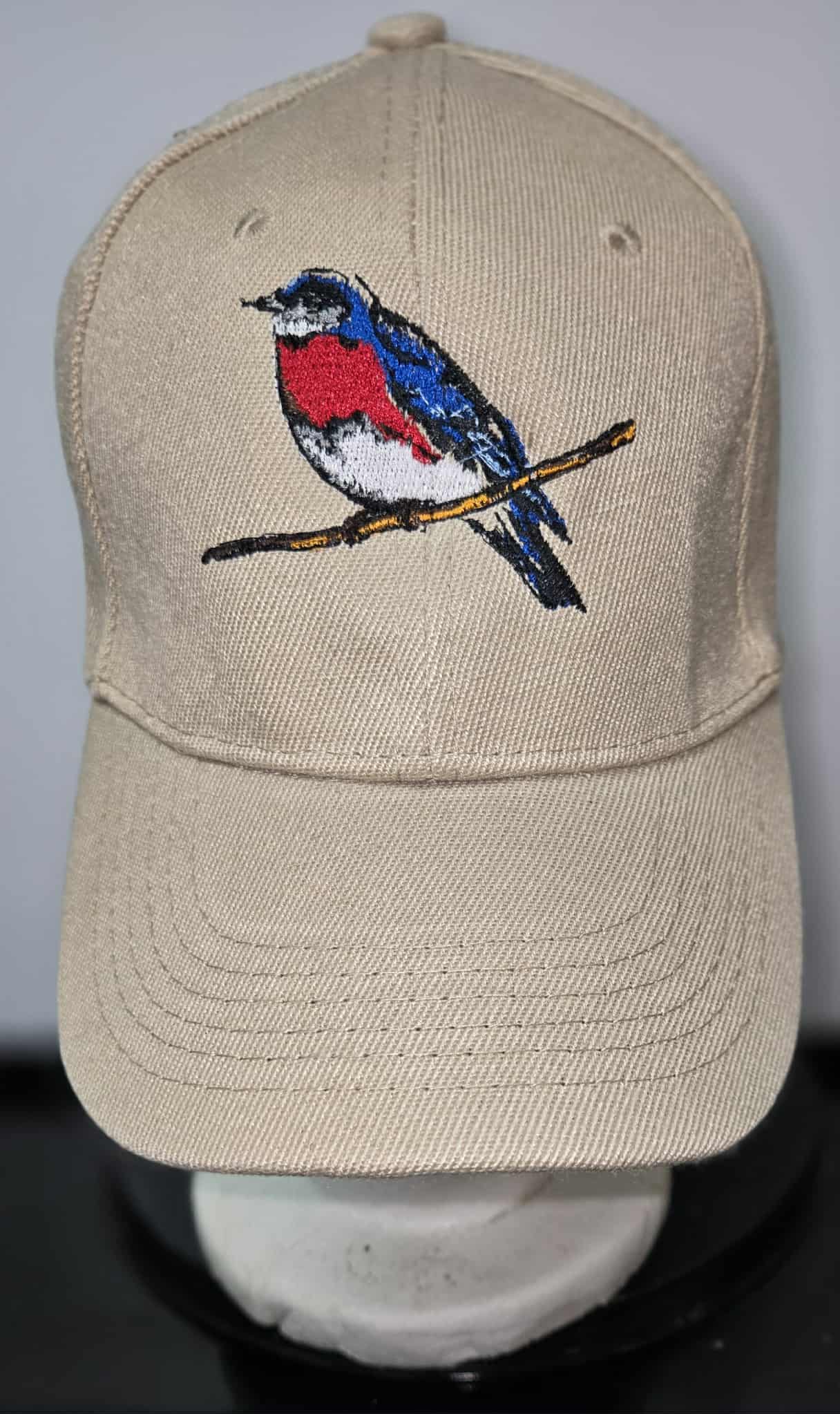 Embroidered Hat Bluebird