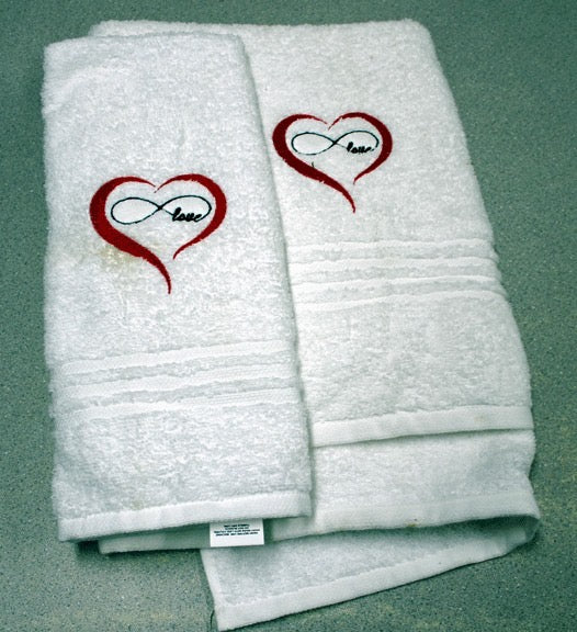 Infinite Love Bath and Hand Towel Set