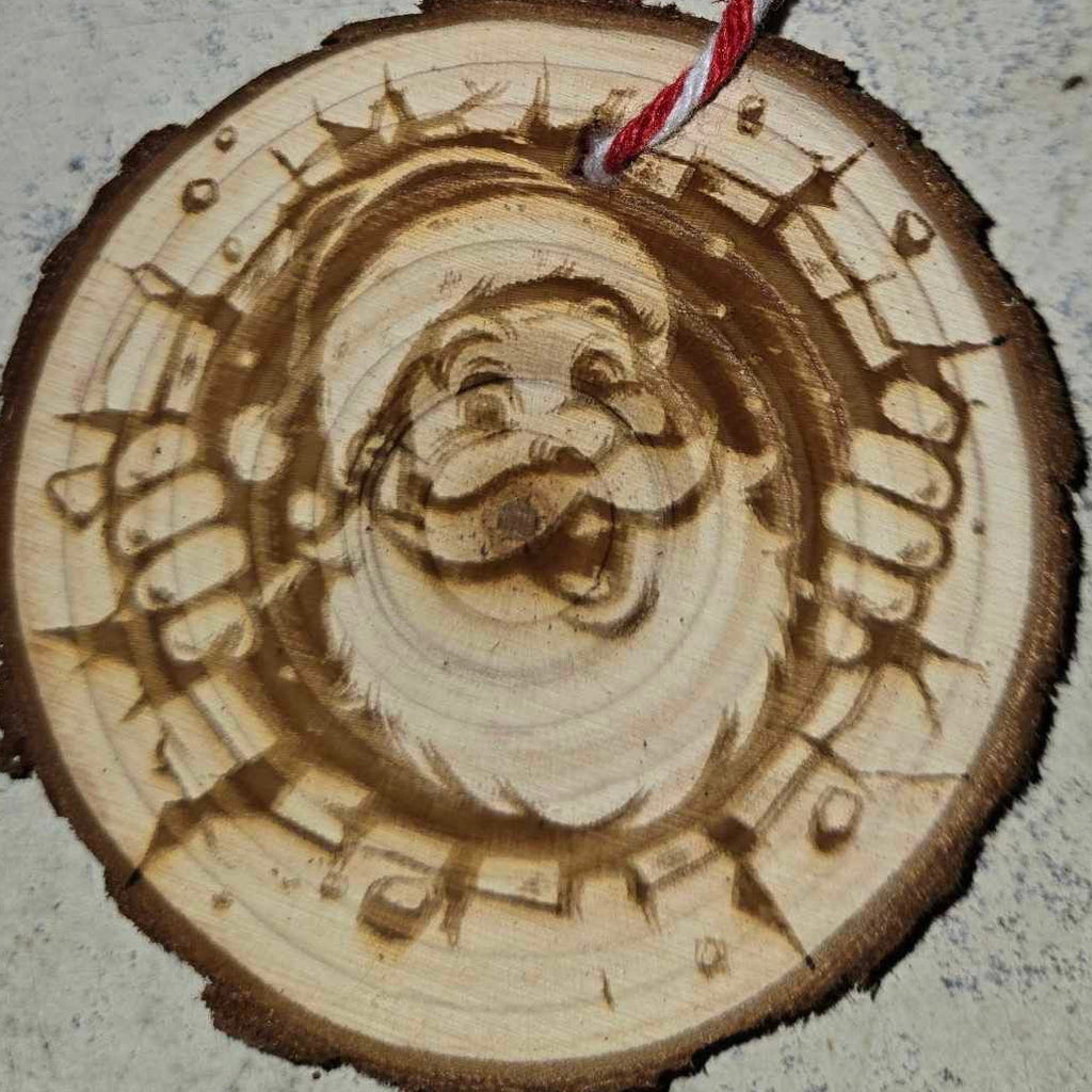 Animals Peeking Through Wall- Wood Ornaments 3"