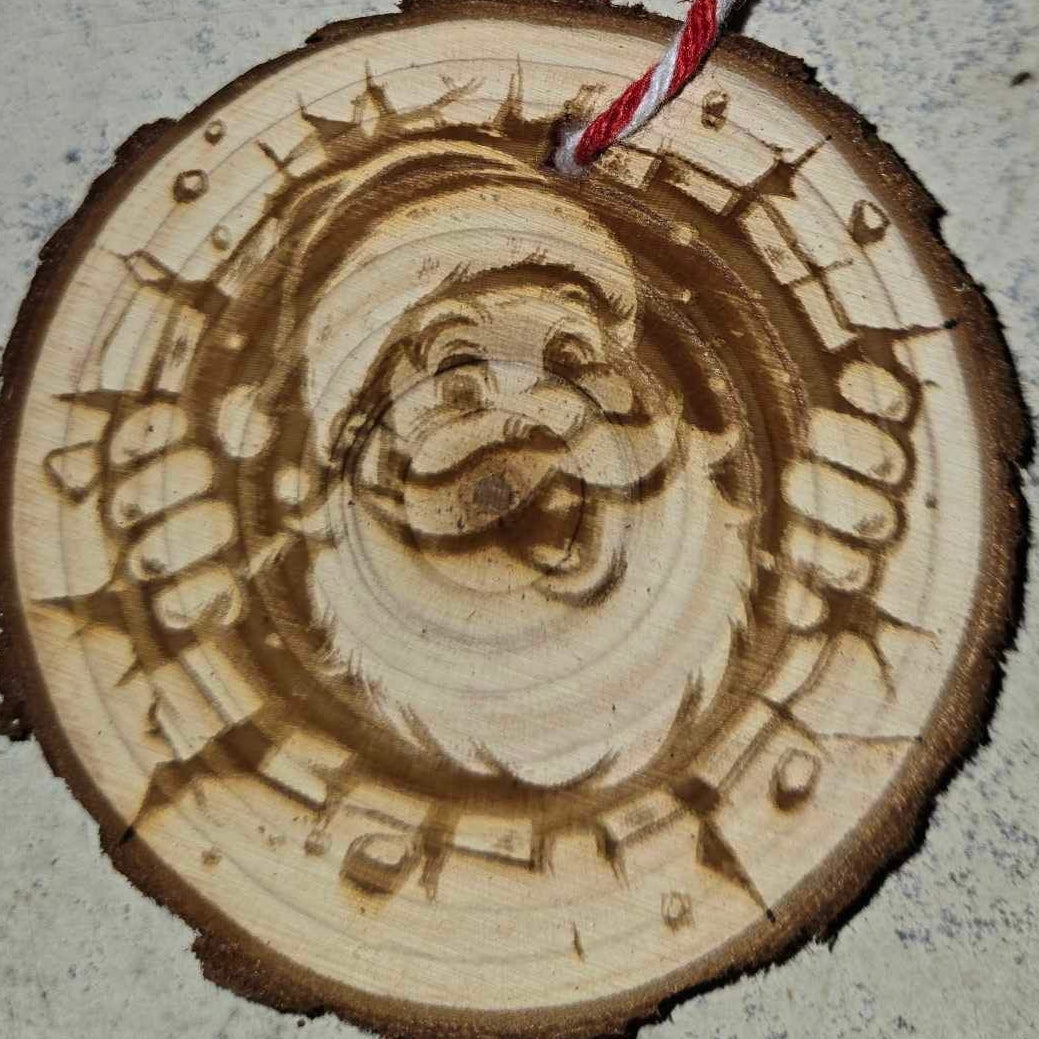 Animals Peeking Through Wall- Wood Ornaments 3"