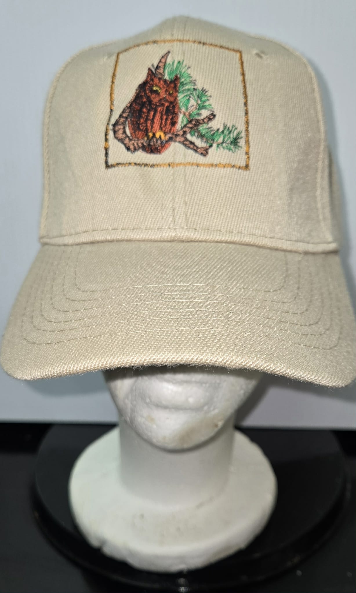 Embroidered Hat Screech Owl